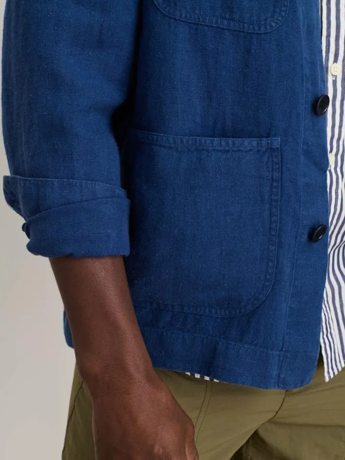 Alex Mill Jackets Coats Garment Dyed Work Jacket In Linen French Navy 8211 Men