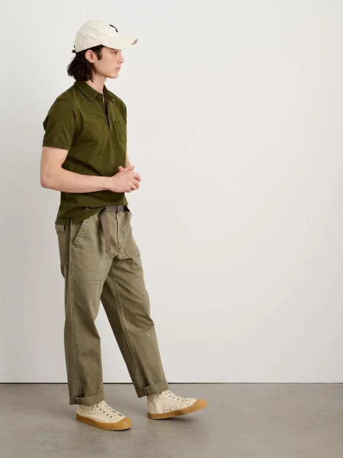 Alex Mill Pants Field Pant In Herringbone Vintage Olive 8211 Men