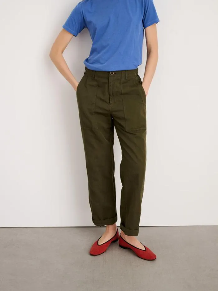 Alex Mill Pants Neil Utility Straight Leg Pant Military Olive 8211 Women