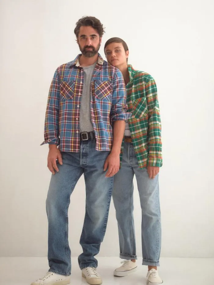 Alex Mill Shirts Chore Shirt In Blue Plaid Flannel 8211 Men