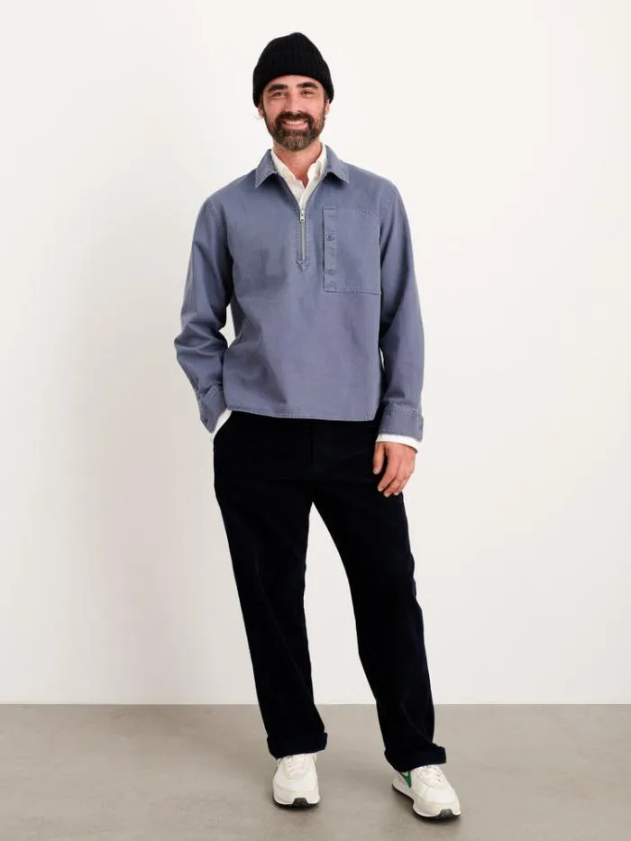 Alex Mill Shirts Ryder Popover In Cotton Herringbone Storm Blue 8211 Men