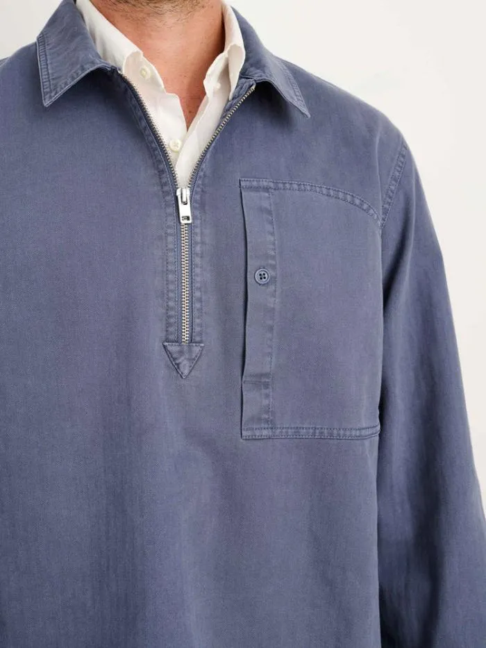 Alex Mill Shirts Ryder Popover In Cotton Herringbone Storm Blue 8211 Men