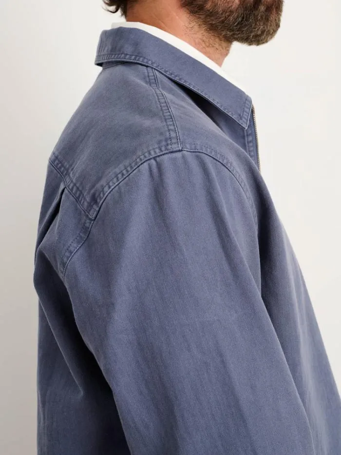 Alex Mill Shirts Ryder Popover In Cotton Herringbone Storm Blue 8211 Men