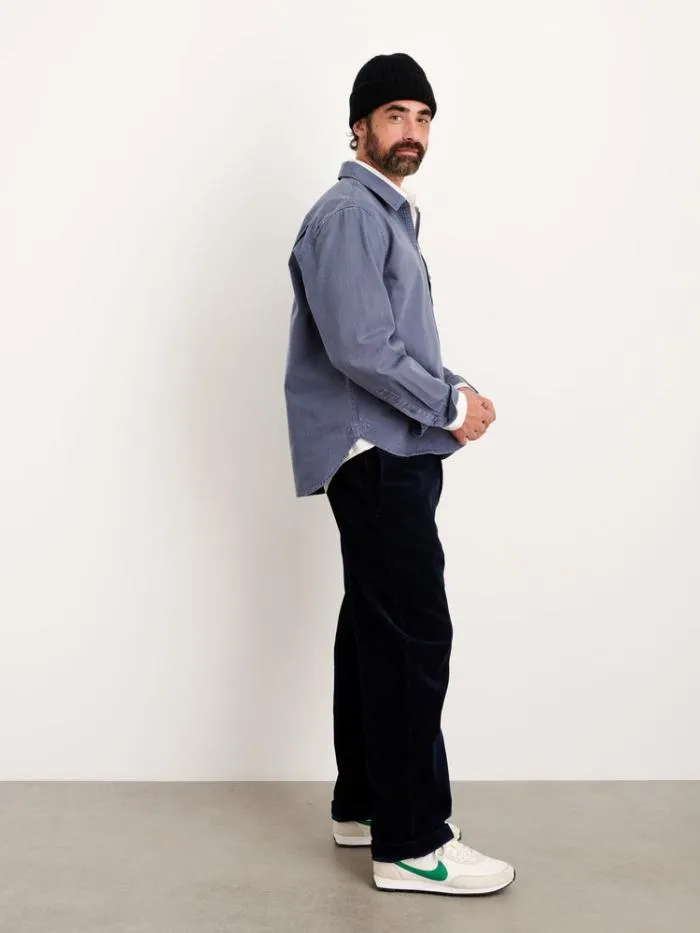 Alex Mill Shirts Ryder Popover In Cotton Herringbone Storm Blue 8211 Men