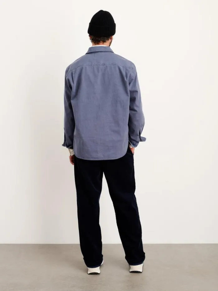 Alex Mill Shirts Ryder Popover In Cotton Herringbone Storm Blue 8211 Men
