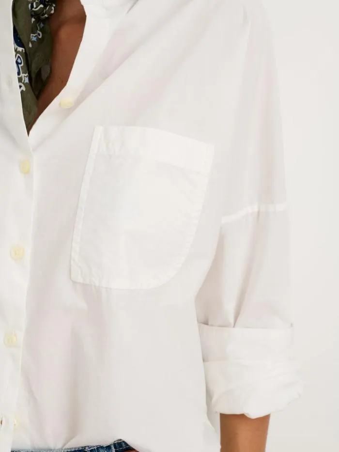 Alex Mill Shirts Tops Jo Collarless Shirt In Paper Poplin 8211 Women