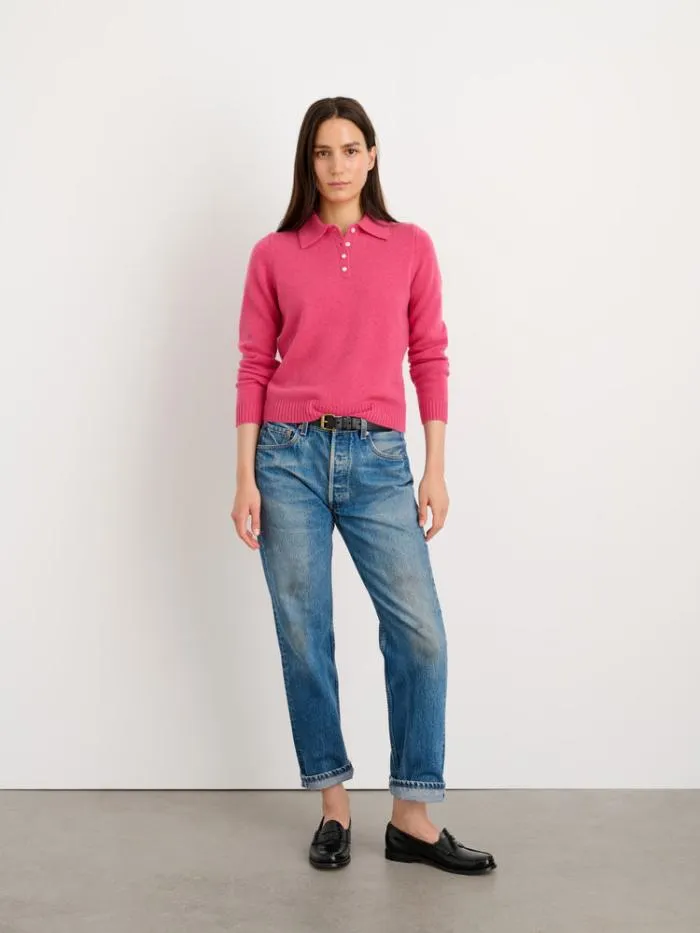 Alex Mill Sweaters Alice Polo In Cashmere Pink 8211 Women