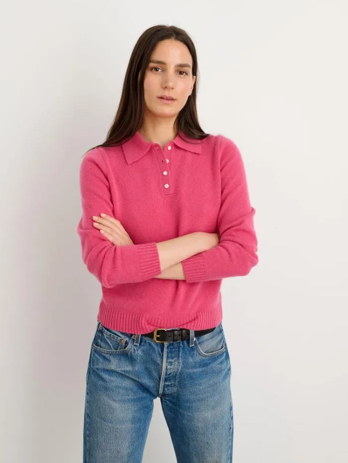 Alex Mill Sweaters Alice Polo In Cashmere Pink 8211 Women