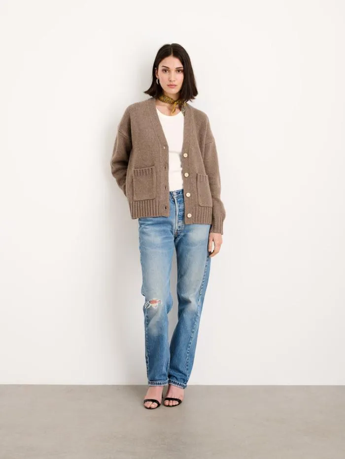 Alex Mill Sweaters Emma Cardigan In Lambswool Tiramisu 8211 Women