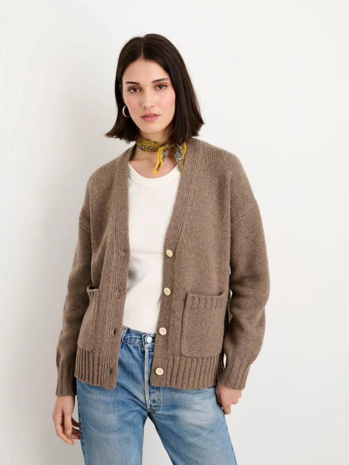 Alex Mill Sweaters Emma Cardigan In Lambswool Tiramisu 8211 Women