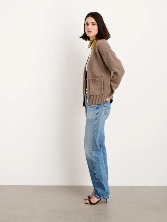 Alex Mill Sweaters Emma Cardigan In Lambswool Tiramisu 8211 Women