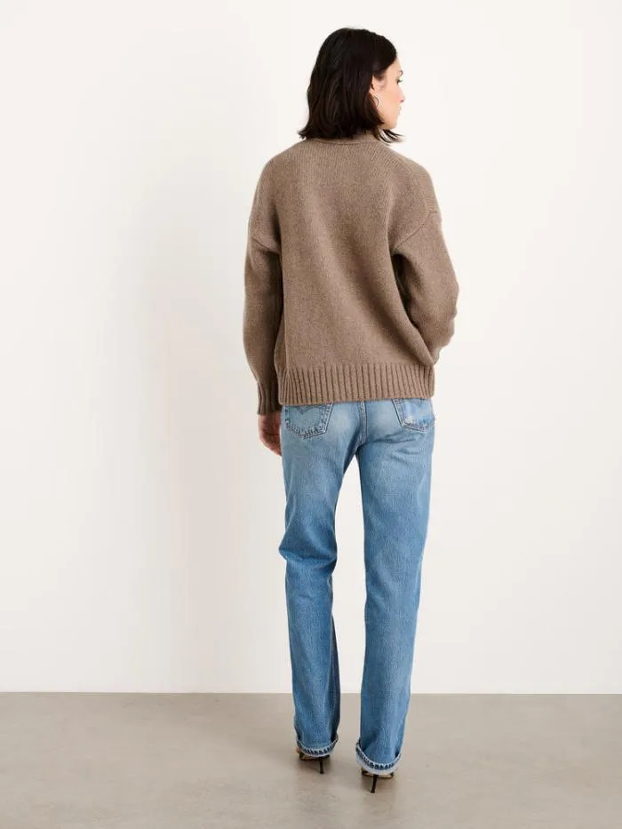 Alex Mill Sweaters Emma Cardigan In Lambswool Tiramisu 8211 Women