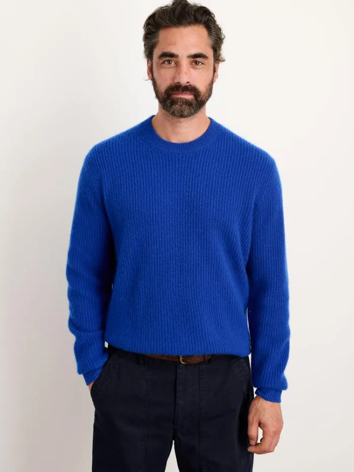 Alex Mill Sweaters Sweatshirts Jordan Sweater In Washed Cashmere Cobalt 8211 Men