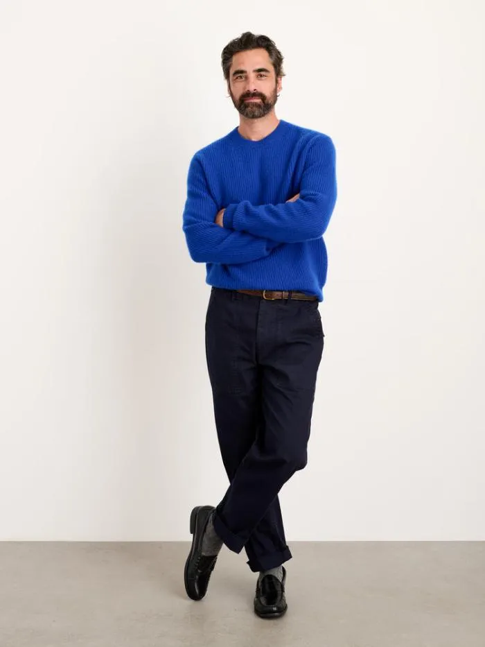Alex Mill Sweaters Sweatshirts Jordan Sweater In Washed Cashmere Cobalt 8211 Men