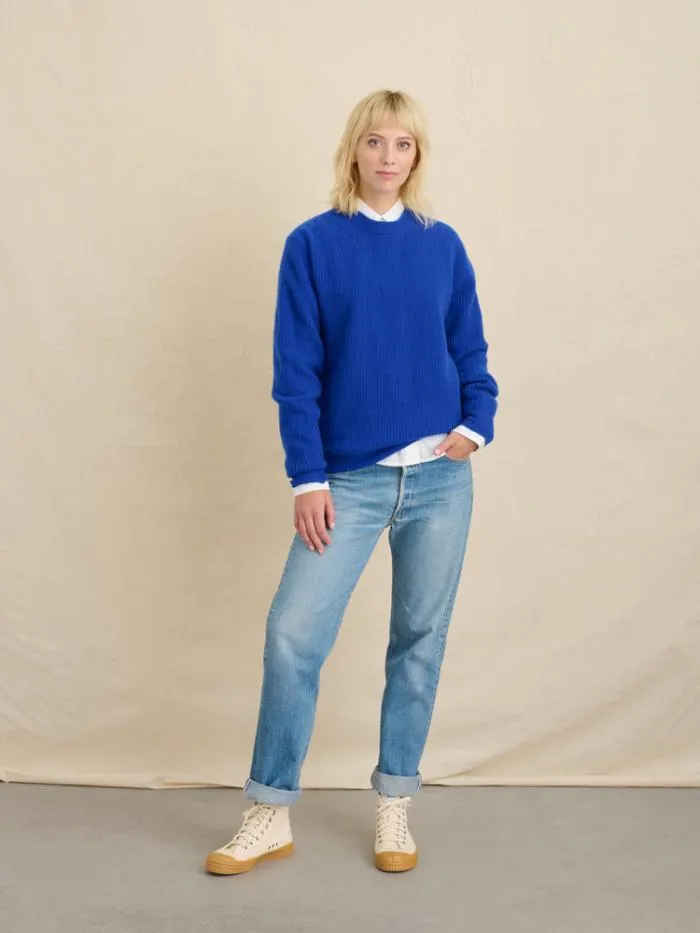 Alex Mill Sweaters Sweatshirts Jordan Sweater In Washed Cashmere Cobalt 8211 Men