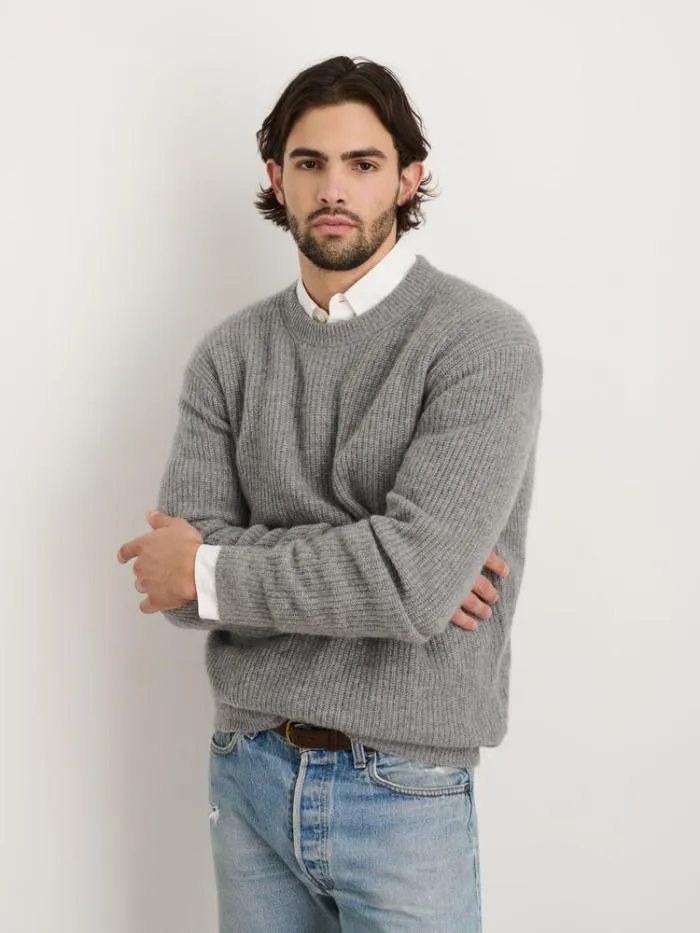 Alex Mill Sweaters Sweatshirts Jordan Sweater In Washed Cashmere Heather Grey 8211 Men