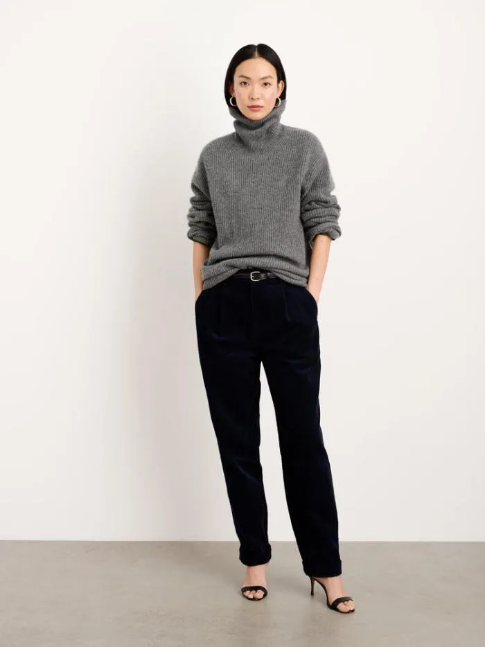 Alex Mill Sweaters Sweatshirts Judd Ribbed Turtleneck In Washed Cashmere Heather Pewter 8211 Men
