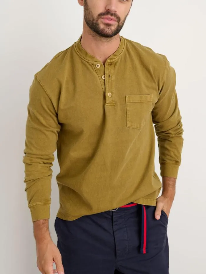 Alex Mill Tees Polos Allan Henley In Heavyweight Jersey Khaki 8211 Men