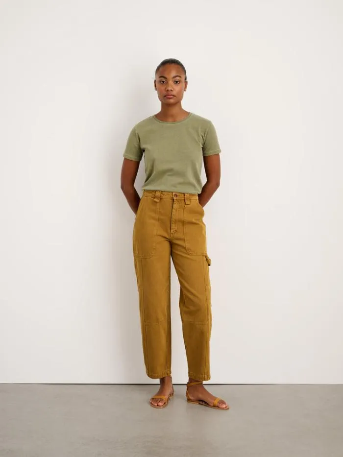 Alex Mill Tees Tanks Scout Crewneck Tee In Vintage Wash Army Olive 8211 Women