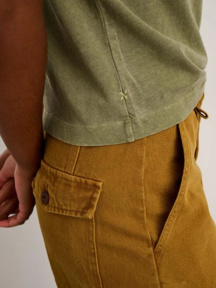 Alex Mill Tees Tanks Scout Crewneck Tee In Vintage Wash Army Olive 8211 Women