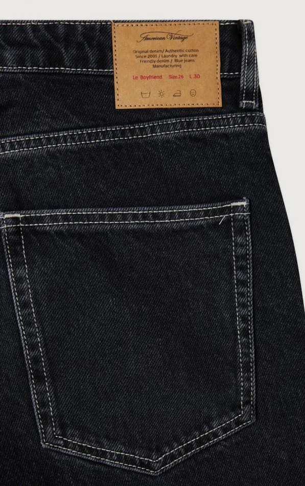 American Vintage Jeans Women Boyfriend Jeans Yopday Black Vintage