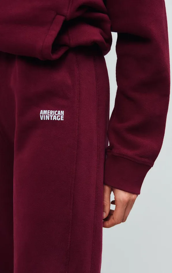 American Vintage Joggers and Leggings Women Joggers Izubird Vintage Burgundy