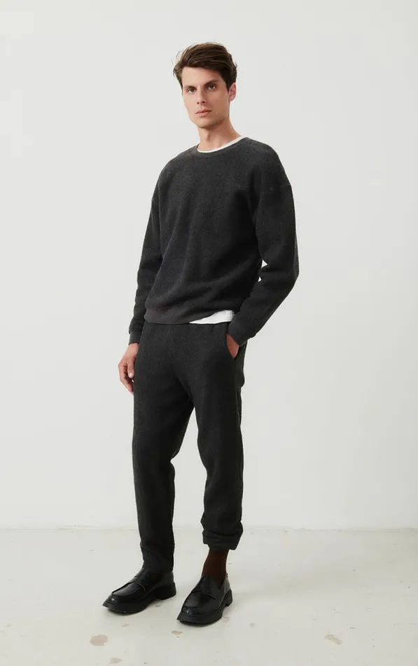 American Vintage Joggers Men Joggers Bobypark Melange Charcoal