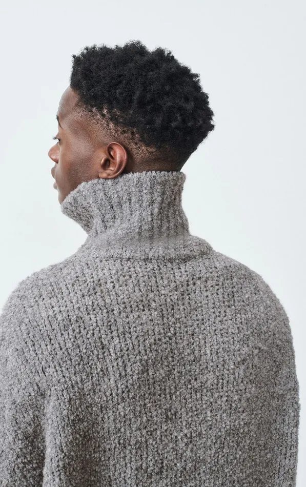 American Vintage Jumpers and Cardigans Men Jumper Zolly Mouse Melange American Vintage Jumpers and Cardigans Men Jumper Zolly Mouse Melange