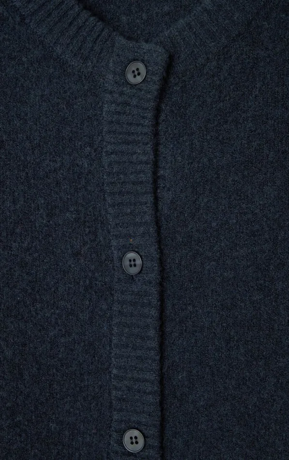 American Vintage Jumpers and Cardigans Women Cardigan Damsville Navy Blue Black Melange American Vintage Jumpers and Cardigans Women Cardigan Damsville Navy Blue Black Melange