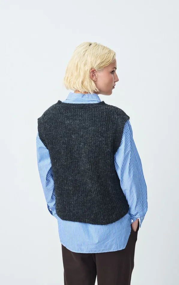 American Vintage Jumpers and Cardigans Women Cardigan East Melange Charcoal