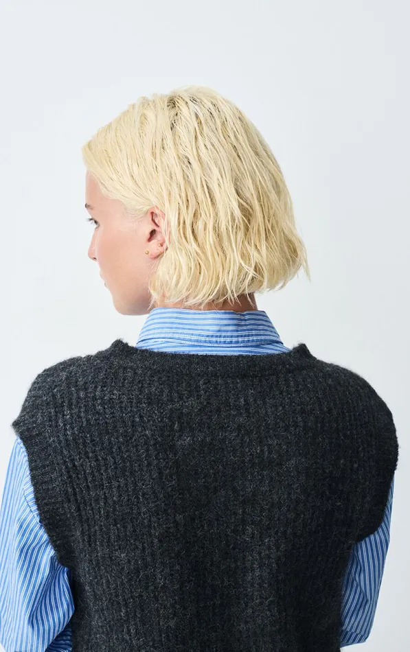 American Vintage Jumpers and Cardigans Women Cardigan East Melange Charcoal