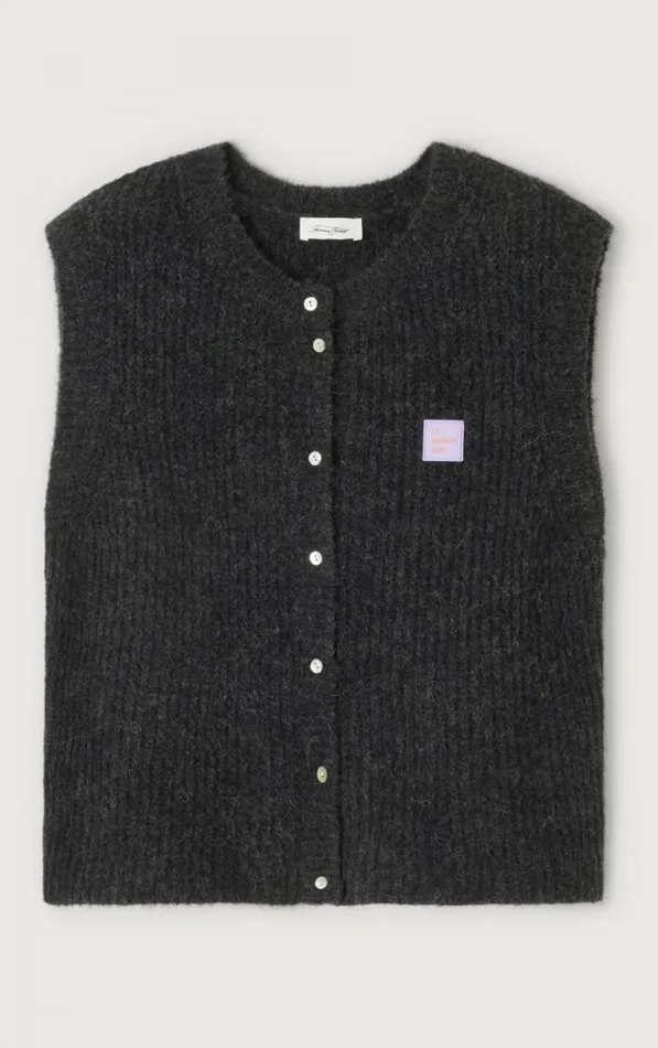 American Vintage Jumpers and Cardigans Women Cardigan East Melange Charcoal