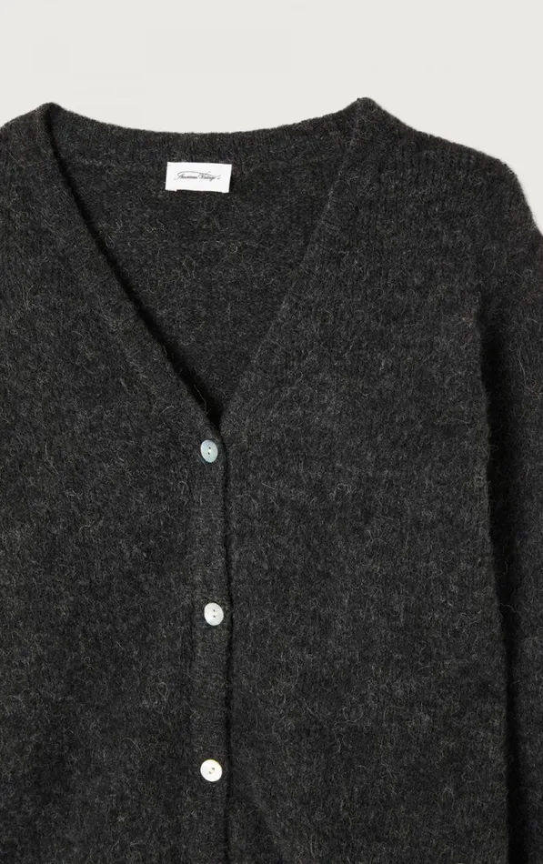 American Vintage Jumpers and Cardigans Women Cardigan East Melange Charcoal