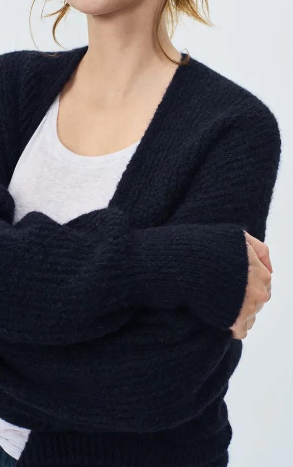 American Vintage Jumpers and Cardigans Women Cardigan East Melange Navy American Vintage Jumpers and Cardigans Women Cardigan East Melange Navy