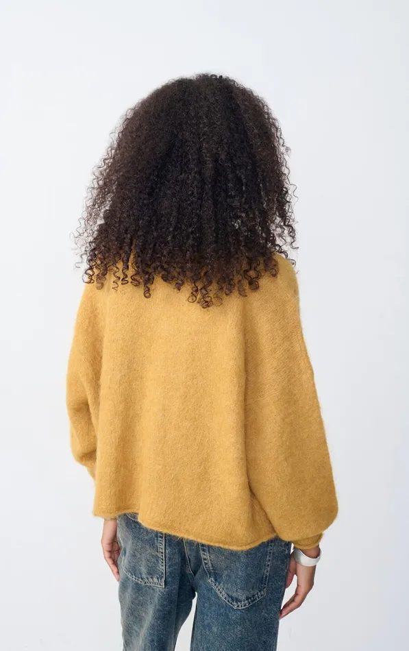 American Vintage Jumpers and Cardigans Women Cardigan Nuny Honey Melange American Vintage Jumpers and Cardigans Women Cardigan Nuny Honey Melange