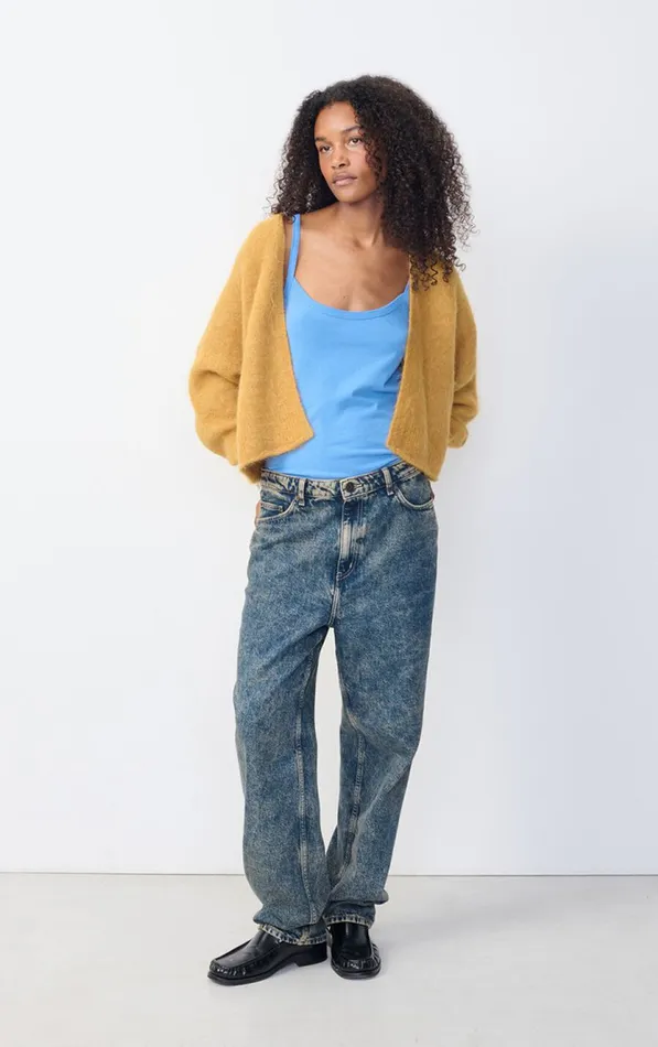 American Vintage Jumpers and Cardigans Women Cardigan Nuny Honey Melange American Vintage Jumpers and Cardigans Women Cardigan Nuny Honey Melange