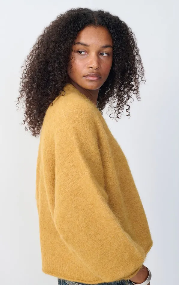American Vintage Jumpers and Cardigans Women Cardigan Nuny Honey Melange American Vintage Jumpers and Cardigans Women Cardigan Nuny Honey Melange