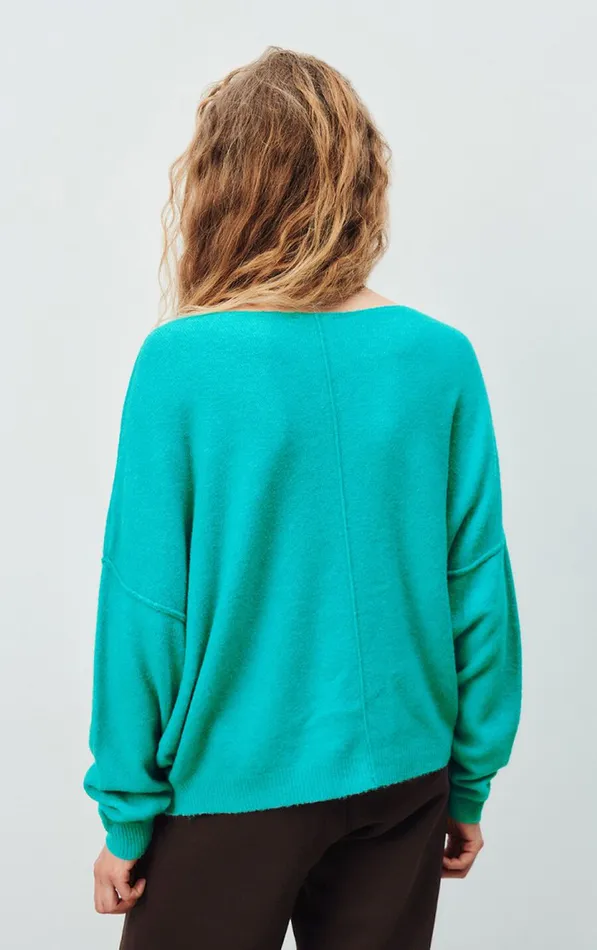 American Vintage Jumpers and Cardigans Women Jumper Damsville Aquatic Melange American Vintage Jumpers and Cardigans Women Jumper Damsville Aquatic Melange