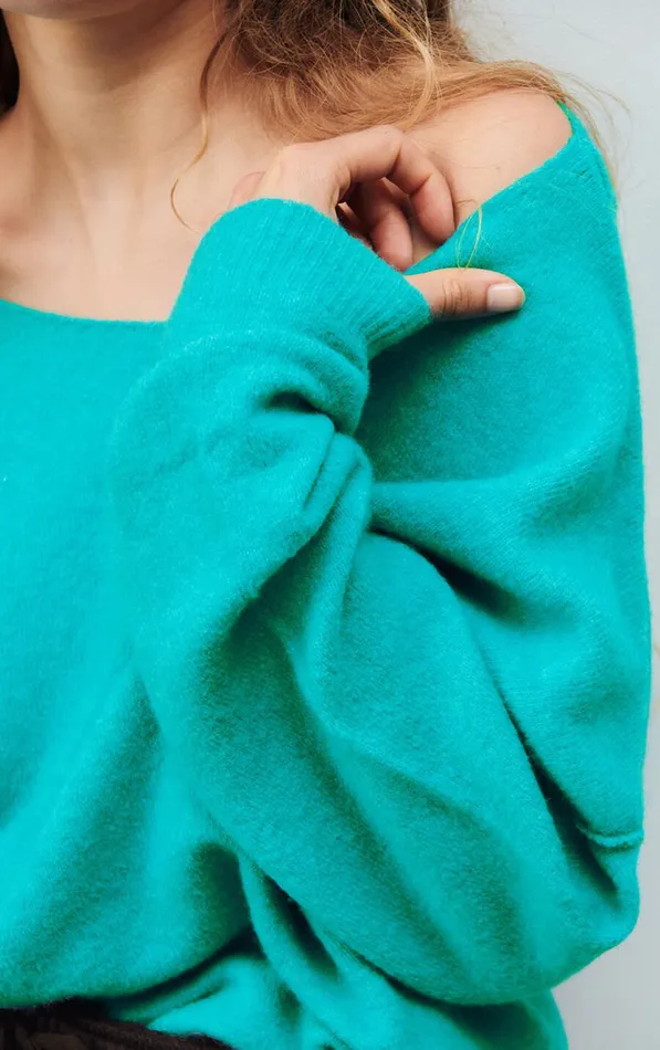 American Vintage Jumpers and Cardigans Women Jumper Damsville Aquatic Melange American Vintage Jumpers and Cardigans Women Jumper Damsville Aquatic Melange