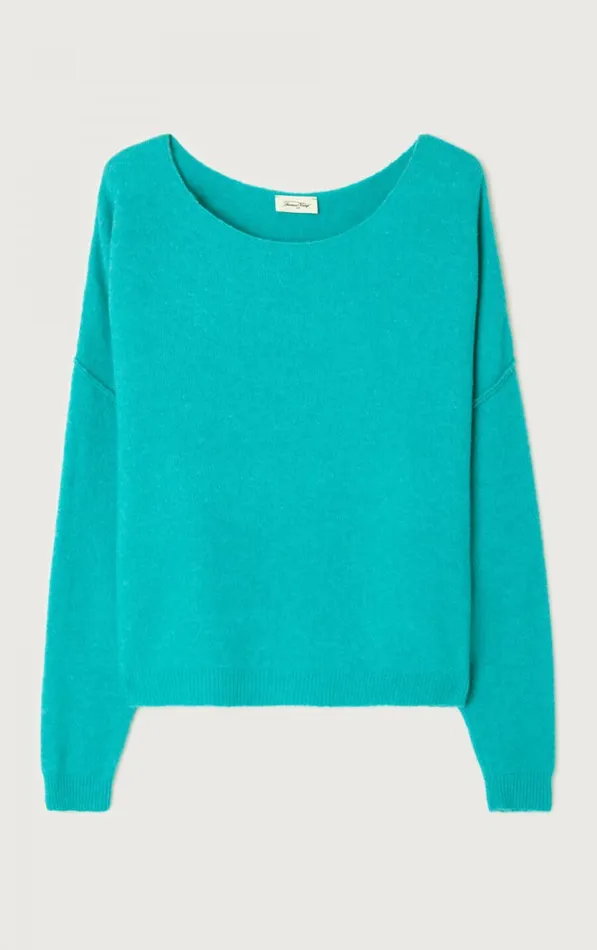 American Vintage Jumpers and Cardigans Women Jumper Damsville Aquatic Melange American Vintage Jumpers and Cardigans Women Jumper Damsville Aquatic Melange