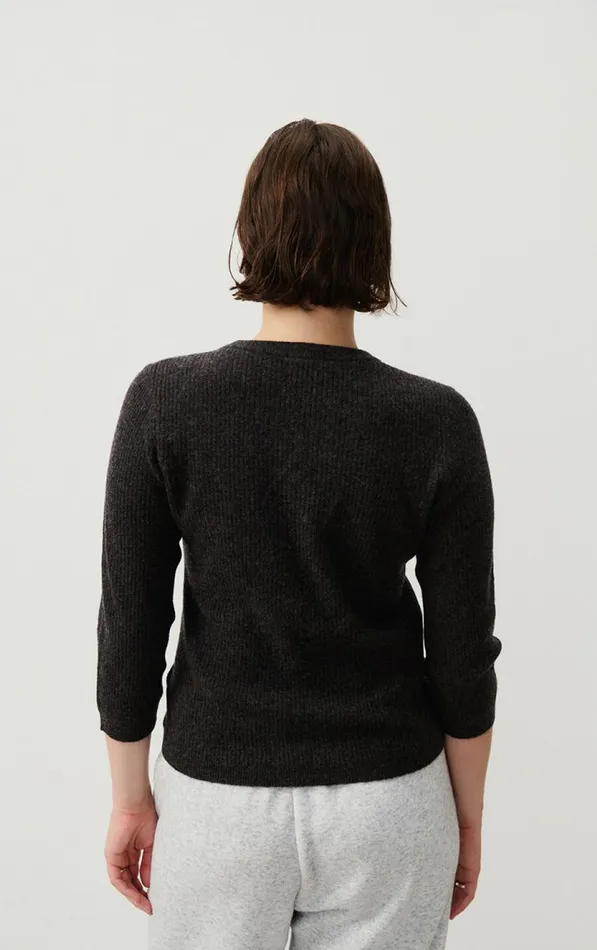 American Vintage Jumpers and Cardigans Women Jumper Raxow Charcoal Melange American Vintage Jumpers and Cardigans Women Jumper Raxow Charcoal Melange