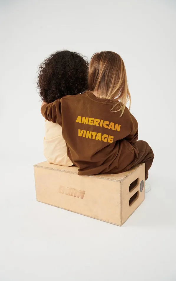 American Vintage Long Sleeve TShirts Kids TShirt Fizvalley Vintage Brunette