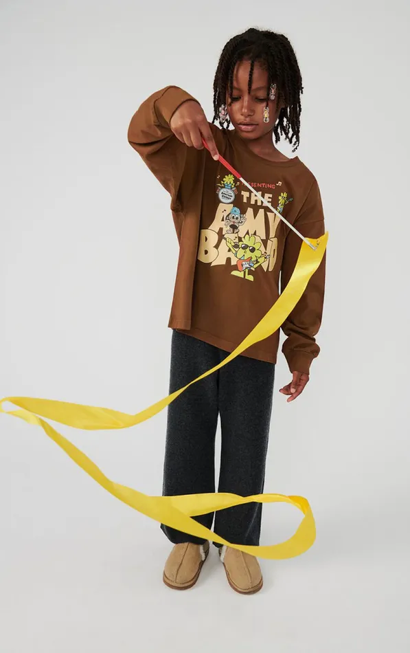 American Vintage Long Sleeve TShirts Kids TShirt Fizvalley Vintage Brunette