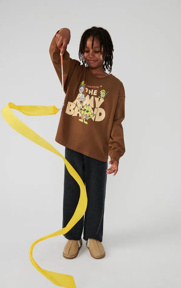 American Vintage Long Sleeve TShirts Kids TShirt Fizvalley Vintage Brunette