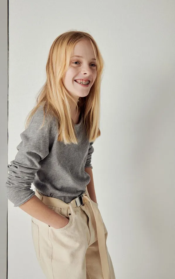 American Vintage Long Sleeve TShirts Kids TShirt Sonoma Heather Grey