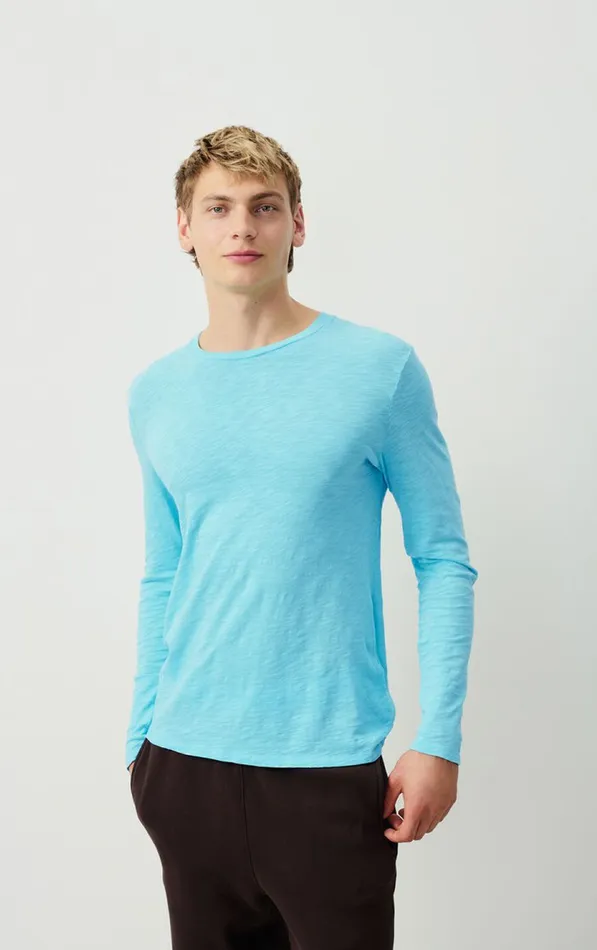 American Vintage Long Sleeve TShirts Men TShirt Bysapick Caribbean
