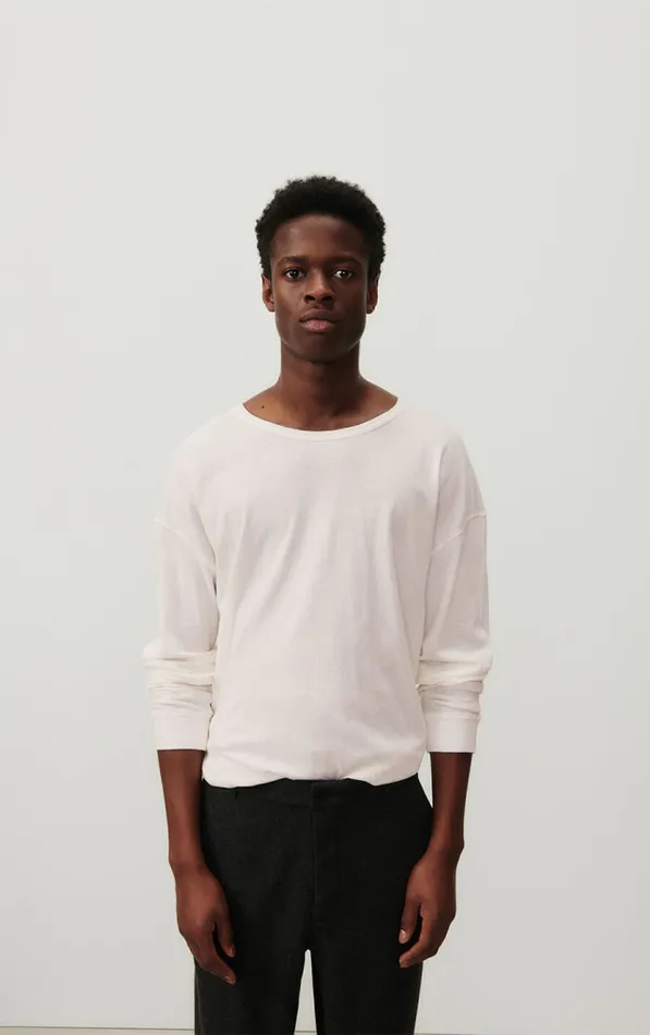 American Vintage Long Sleeve TShirts Men TShirt Gamipy White