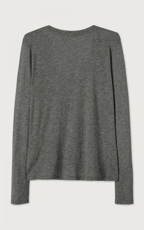 American Vintage Long Sleeve TShirts Women TShirt Jacksonville Melange Charcoal American Vintage Long Sleeve TShirts Women TShirt Jacksonville Melange Charcoal