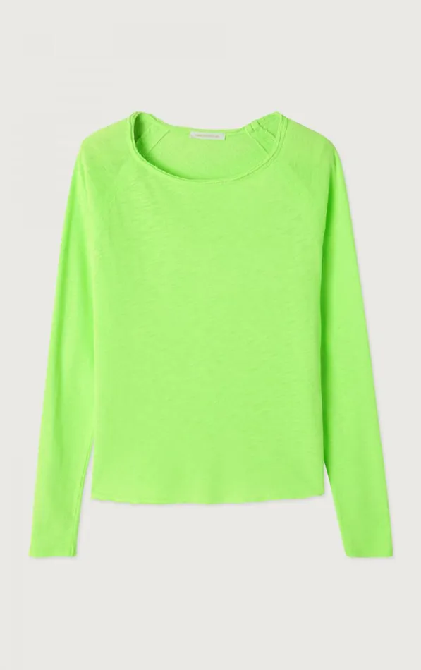 American Vintage Long Sleeve TShirts Women TShirt Sonoma Fluorescent Apple