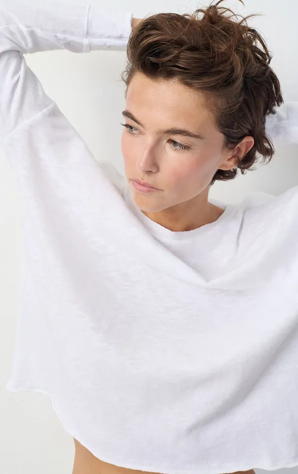American Vintage Long Sleeve TShirts Women TShirt Sonoma White